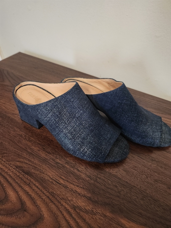 Nurture by Lamaze Shoes - Nurture by Lamaze Denim-Effect Open-Toe Mules - Dark Blue